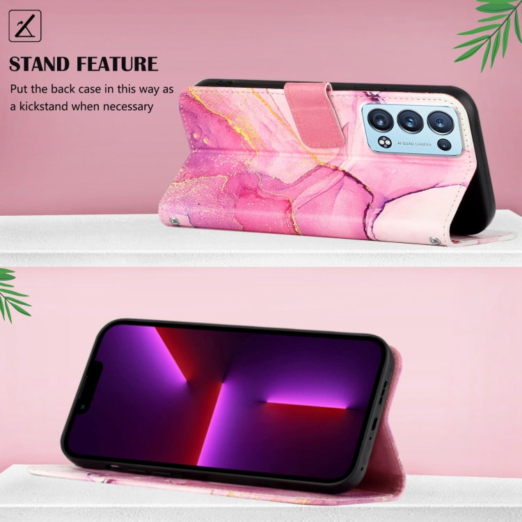 PT003 Marble Pattern Flip Leather Phone Case, For OPPO Reno6 Pro+ 5G, For OPPO Reno6 5G, For OPPO Reno6 Pro 5G