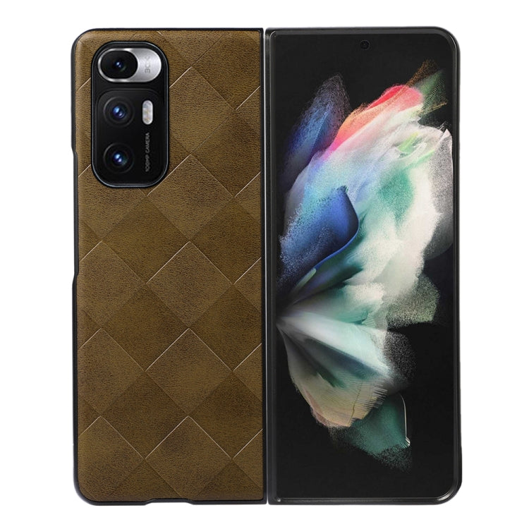 Weave Plaid PU Phone Case, For Xiaomi Redmi K40S 5G, For Xiaomi Redmi Note 11 4G / Note 11S, For Xiaomi Mi Mix Fold