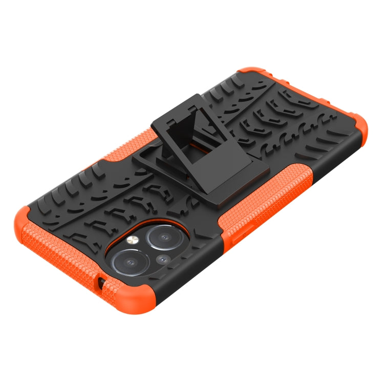Tire Texture Shockproof TPU+PC Phone Case with Holder, For OnePlus Nord N20 5G, For Samsung Galaxy A73 5G, For Samsung Galaxy A23, For Xiaomi Redmi Note 11S 4G International Version, For Xiaomi Redmi Note 11 Pro 5G International Version