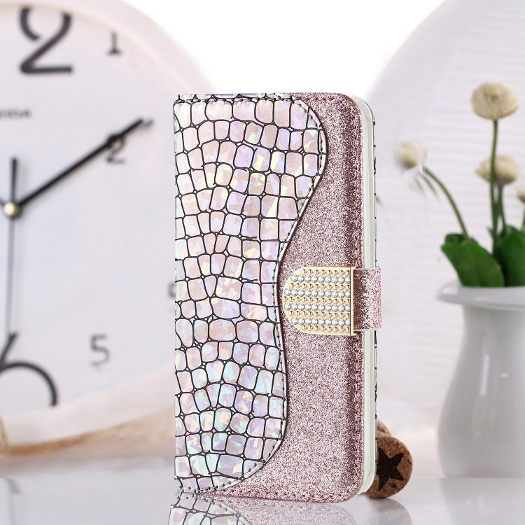 Laser Glitter Powder Matching Crocodile Leather Phone Case, For Xiaomi Redmi Note 11 Pro International, For Xiaomi Redmi Note 11 International