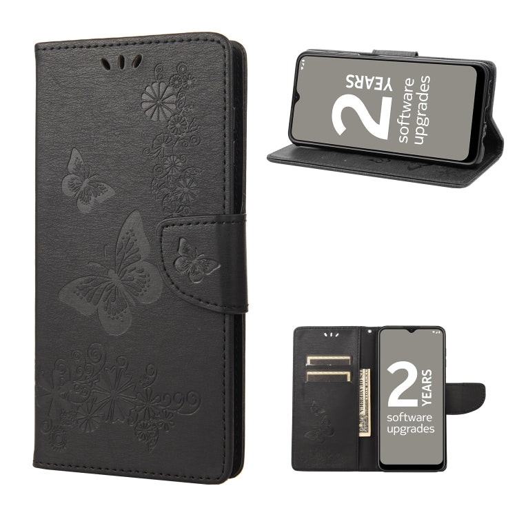 Butterfly Embossed Horizontal Flip Leather Phone Case, For Motorola Moto G22, For Nokia G21