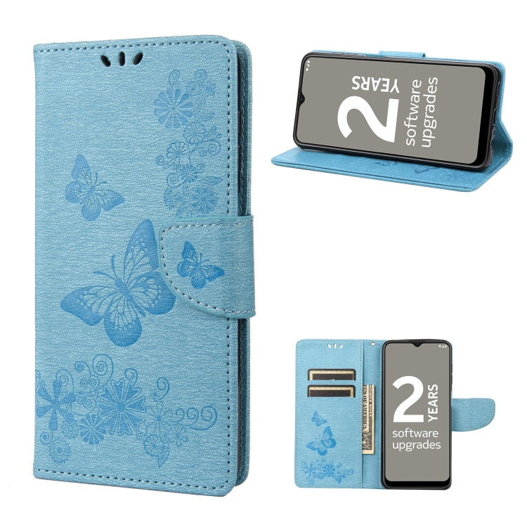 Butterfly Embossed Horizontal Flip Leather Phone Case, For Motorola Moto G22, For Nokia G21