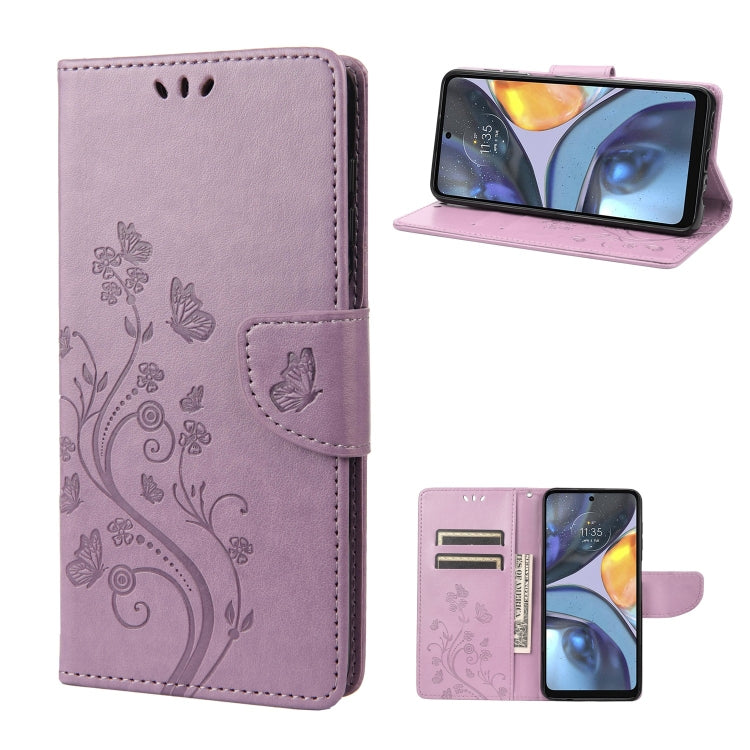 Butterfly Flower Pattern Leather Phone Case, For Motorola Moto G22, For Nokia G21