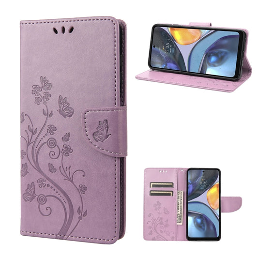Butterfly Flower Pattern Leather Phone Case, For Motorola Moto G22, For Nokia G21
