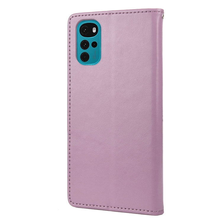 Butterfly Flower Pattern Leather Phone Case, For Motorola Moto G22, For Nokia G21