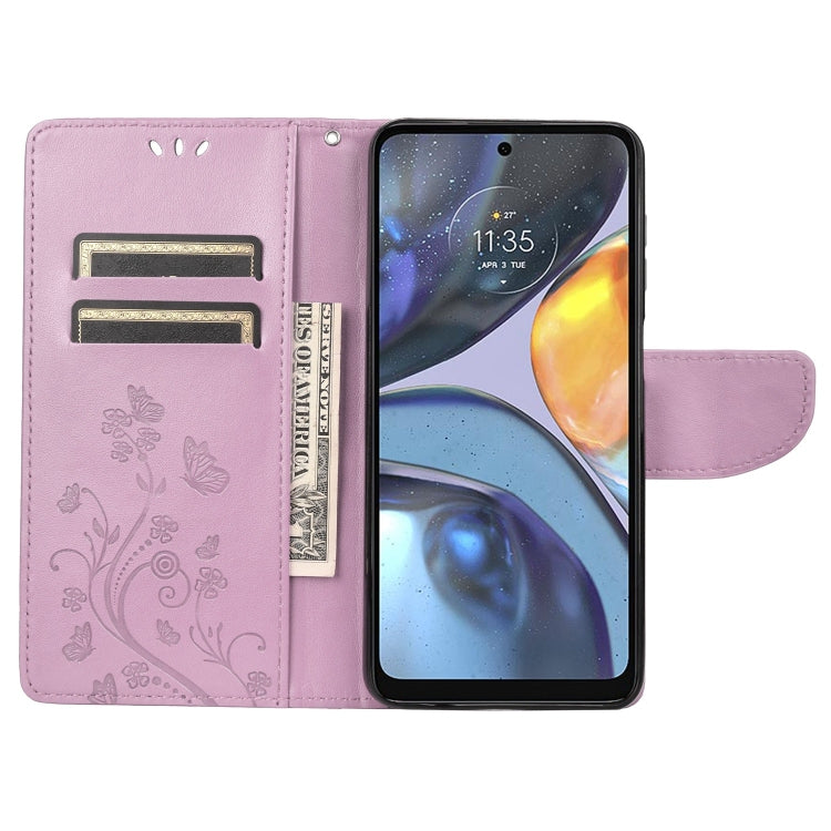 Butterfly Flower Pattern Leather Phone Case, For Motorola Moto G22, For Nokia G21