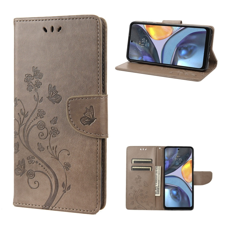 Butterfly Flower Pattern Leather Phone Case, For Motorola Moto G22, For Nokia G21