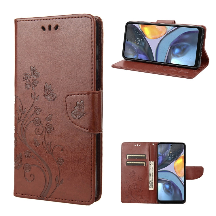 Butterfly Flower Pattern Leather Phone Case, For Motorola Moto G22, For Nokia G21