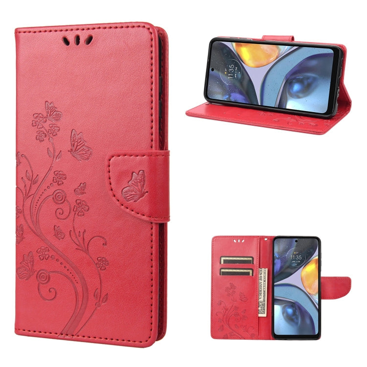 Butterfly Flower Pattern Leather Phone Case, For Motorola Moto G22, For Nokia G21