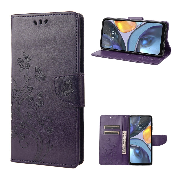 Butterfly Flower Pattern Leather Phone Case, For Motorola Moto G22, For Nokia G21