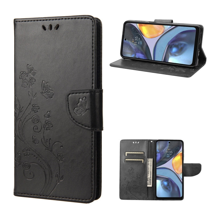 Butterfly Flower Pattern Leather Phone Case, For Motorola Moto G22, For Nokia G21