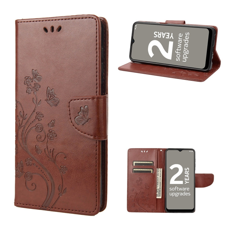 Butterfly Flower Pattern Leather Phone Case, For Motorola Moto G22, For Nokia G21