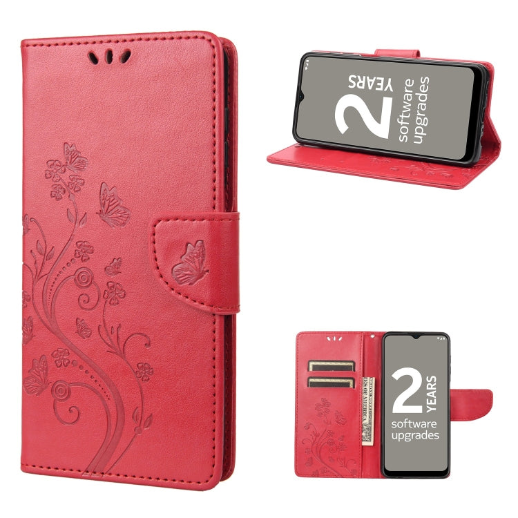 Butterfly Flower Pattern Leather Phone Case, For Motorola Moto G22, For Nokia G21