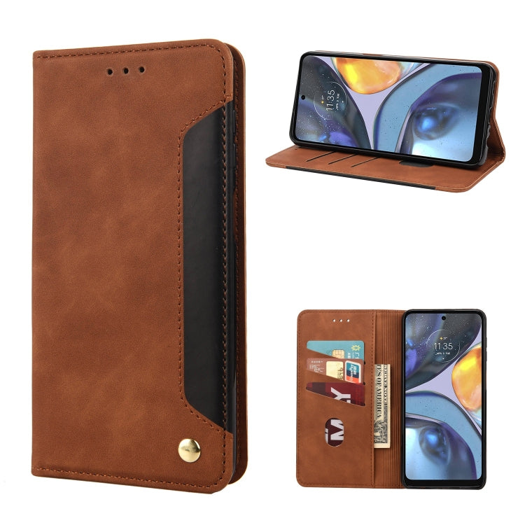 Skin Feel Splicing Leather Phone Case, For Motorola Moto G22, For Nokia G21