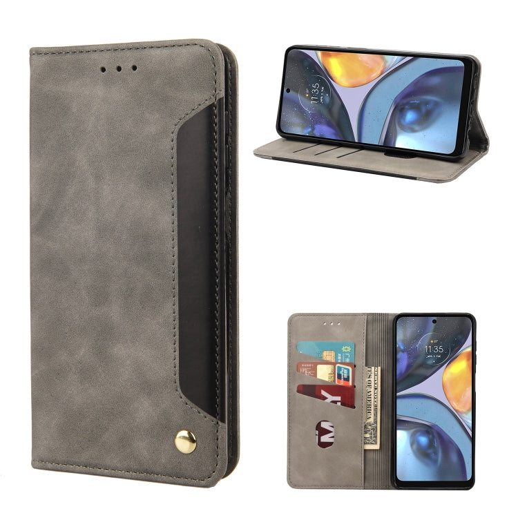 Skin Feel Splicing Leather Phone Case, For Motorola Moto G22, For Nokia G21