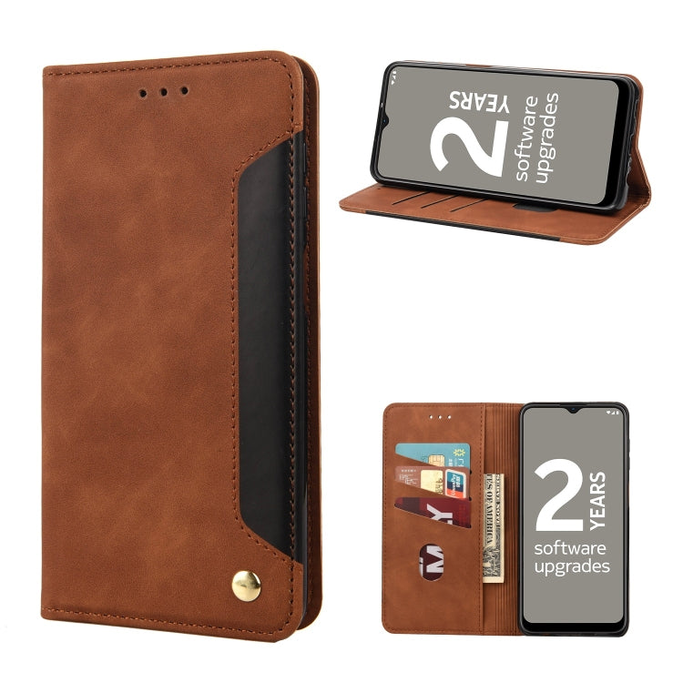 Skin Feel Splicing Leather Phone Case, For Motorola Moto G22, For Nokia G21