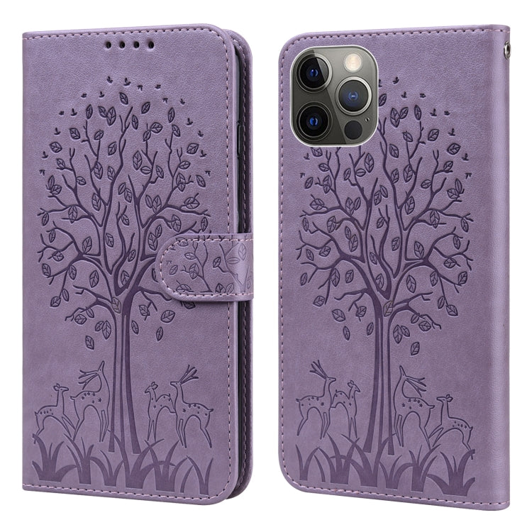 Tree & Deer Pattern Pressed Printing Horizontal Flip Leather Phone Case, For iPhone XS Max, For iPhone 7 / 8 / SE 2020 / SE 2022, For iPhone 11, For iPhone 11 Pro, For iPhone 11 Pro Max, For iPhone 12 / 12 Pro, For iPhone 12 Pro Max / 13 Pro Max       ...