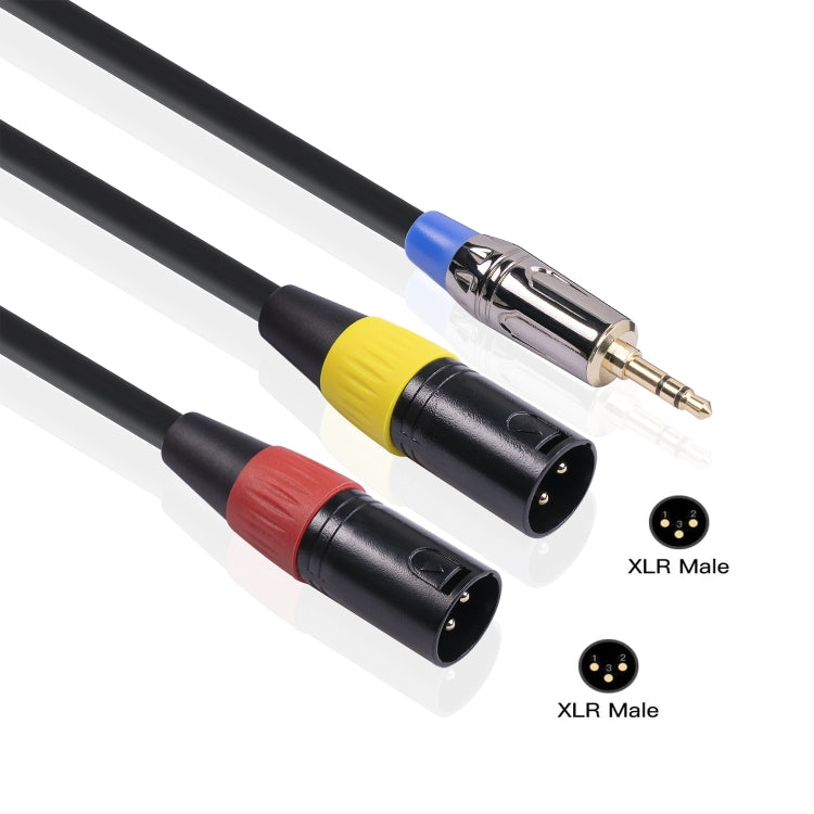 TC194BUXK108YR-30 3.5mm Male to Dual Canon Male Audio Cable, 3.5mm Male to Dual Canon Male