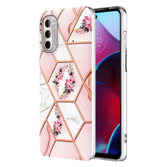 Splicing Marble Flower Pattern TPU Phone Case, For Motorola Moto G Stylus (2022), For Motorola Moto G31 / G41, For Motorola Moto G51 5G, For Motorola Moto G71 5G, For Motorola Moto G200 5G, For OnePlus Nord N20 5G, For OPPO Realme C21Y                 ...