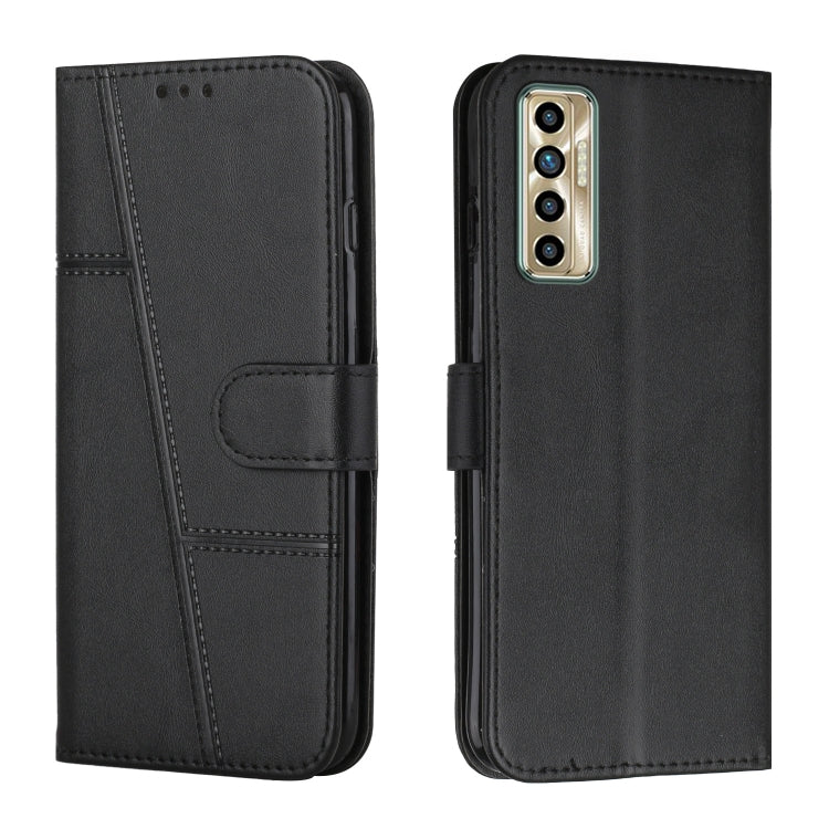 Stitching Calf Texture Buckle Leather Phone Case, For Tecno Camon 17P, For Tecno Camon 17 Pro, For Tecno Camon 18 / 18P, For Tecno Camon 18 Premier, For Tecno Pop 5 LTE, For Tecno Pova 2, For Tecno Pova Neo, For Tecno Spark 7 Pro