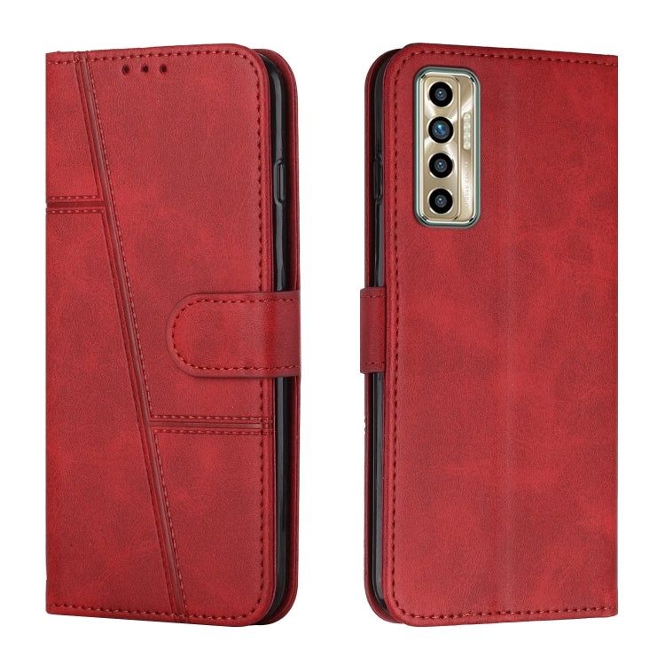 Stitching Calf Texture Buckle Leather Phone Case, For Tecno Camon 17P, For Tecno Camon 17 Pro, For Tecno Camon 18 / 18P, For Tecno Camon 18 Premier, For Tecno Pop 5 LTE, For Tecno Pova 2, For Tecno Pova Neo, For Tecno Spark 7 Pro