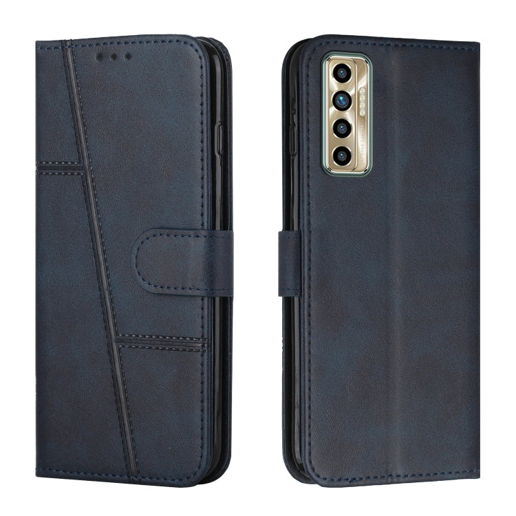 Stitching Calf Texture Buckle Leather Phone Case, For Tecno Camon 17P, For Tecno Camon 17 Pro, For Tecno Camon 18 / 18P, For Tecno Camon 18 Premier, For Tecno Pop 5 LTE, For Tecno Pova 2, For Tecno Pova Neo, For Tecno Spark 7 Pro