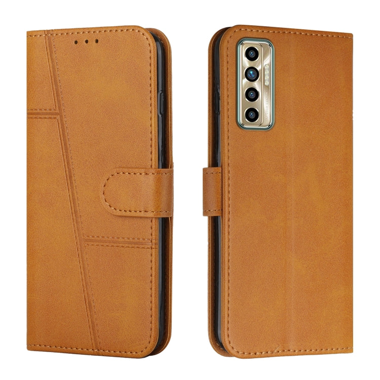 Stitching Calf Texture Buckle Leather Phone Case, For Tecno Camon 17P, For Tecno Camon 17 Pro, For Tecno Camon 18 / 18P, For Tecno Camon 18 Premier, For Tecno Pop 5 LTE, For Tecno Pova 2, For Tecno Pova Neo, For Tecno Spark 7 Pro
