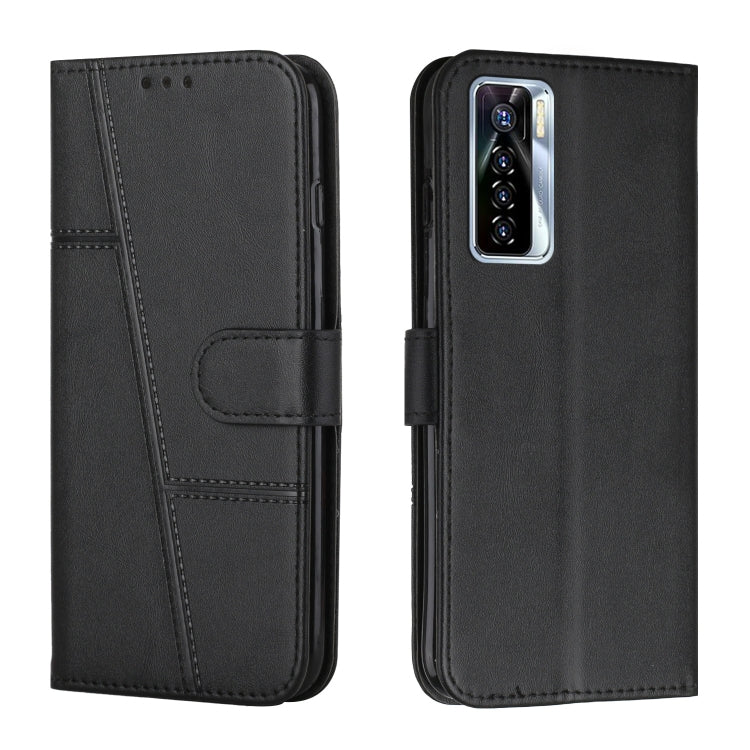 Stitching Calf Texture Buckle Leather Phone Case, For Tecno Camon 17P, For Tecno Camon 17 Pro, For Tecno Camon 18 / 18P, For Tecno Camon 18 Premier, For Tecno Pop 5 LTE, For Tecno Pova 2, For Tecno Pova Neo, For Tecno Spark 7 Pro