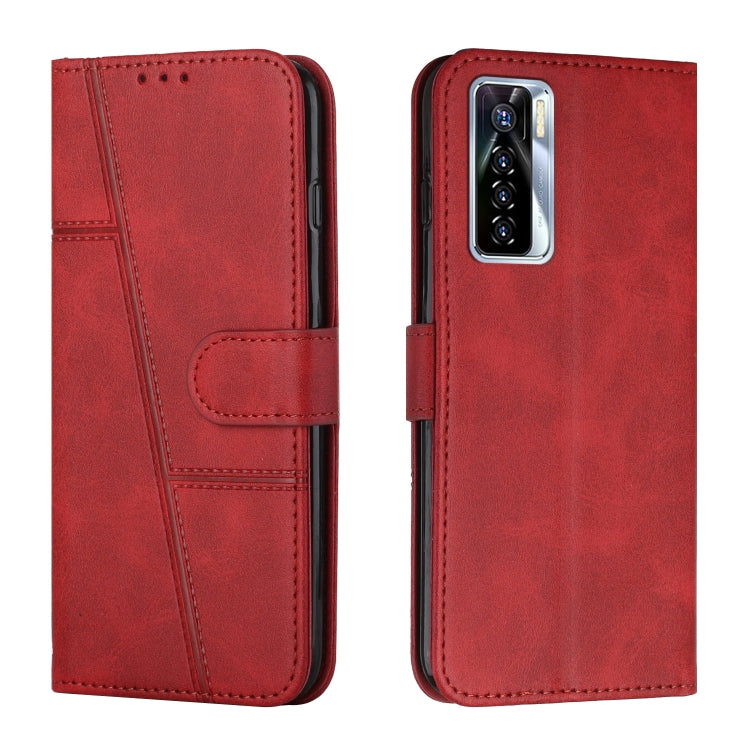 Stitching Calf Texture Buckle Leather Phone Case, For Tecno Camon 17P, For Tecno Camon 17 Pro, For Tecno Camon 18 / 18P, For Tecno Camon 18 Premier, For Tecno Pop 5 LTE, For Tecno Pova 2, For Tecno Pova Neo, For Tecno Spark 7 Pro