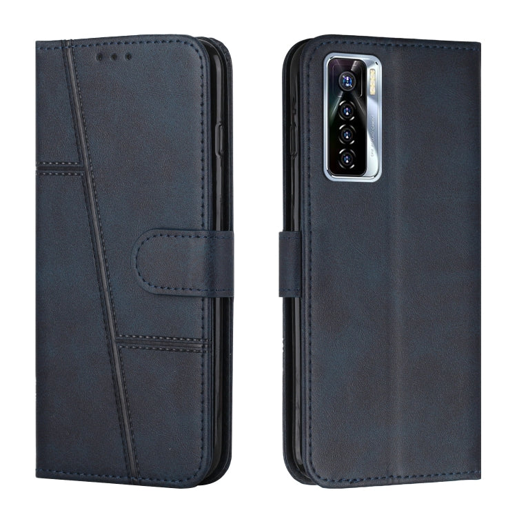 Stitching Calf Texture Buckle Leather Phone Case, For Tecno Camon 17P, For Tecno Camon 17 Pro, For Tecno Camon 18 / 18P, For Tecno Camon 18 Premier, For Tecno Pop 5 LTE, For Tecno Pova 2, For Tecno Pova Neo, For Tecno Spark 7 Pro