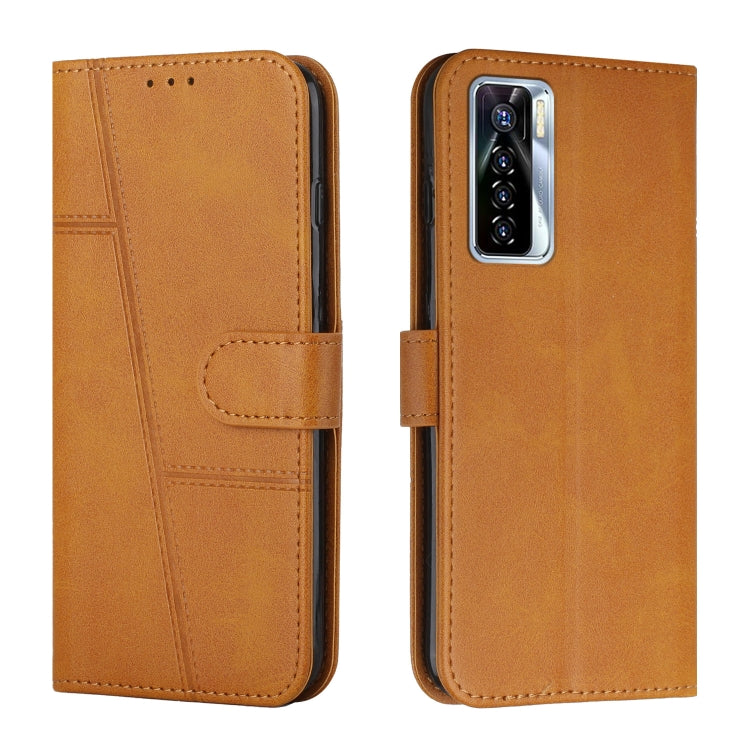 Stitching Calf Texture Buckle Leather Phone Case, For Tecno Camon 17P, For Tecno Camon 17 Pro, For Tecno Camon 18 / 18P, For Tecno Camon 18 Premier, For Tecno Pop 5 LTE, For Tecno Pova 2, For Tecno Pova Neo, For Tecno Spark 7 Pro