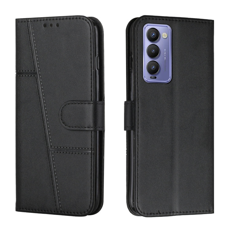 Stitching Calf Texture Buckle Leather Phone Case, For Tecno Camon 17P, For Tecno Camon 17 Pro, For Tecno Camon 18 / 18P, For Tecno Camon 18 Premier, For Tecno Pop 5 LTE, For Tecno Pova 2, For Tecno Pova Neo, For Tecno Spark 7 Pro