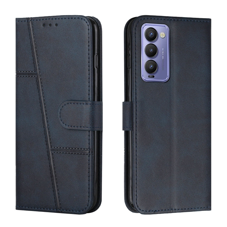 Stitching Calf Texture Buckle Leather Phone Case, For Tecno Camon 17P, For Tecno Camon 17 Pro, For Tecno Camon 18 / 18P, For Tecno Camon 18 Premier, For Tecno Pop 5 LTE, For Tecno Pova 2, For Tecno Pova Neo, For Tecno Spark 7 Pro