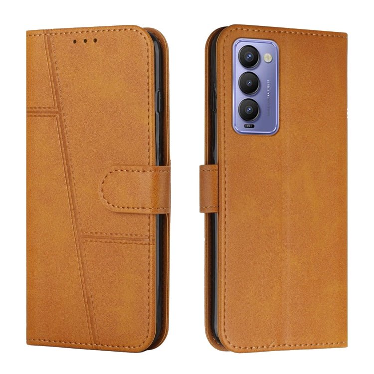 Stitching Calf Texture Buckle Leather Phone Case, For Tecno Camon 17P, For Tecno Camon 17 Pro, For Tecno Camon 18 / 18P, For Tecno Camon 18 Premier, For Tecno Pop 5 LTE, For Tecno Pova 2, For Tecno Pova Neo, For Tecno Spark 7 Pro