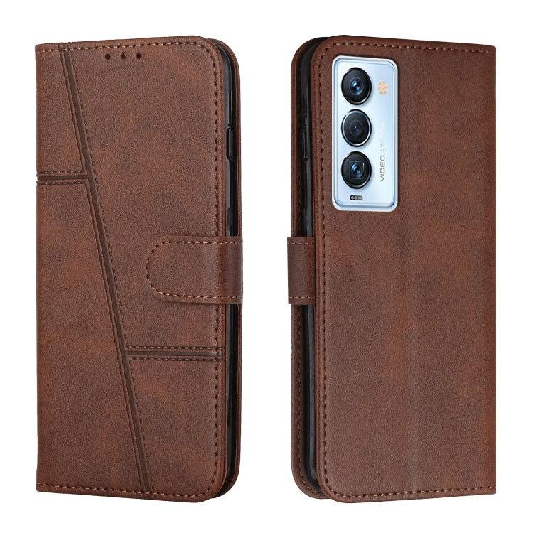 Stitching Calf Texture Buckle Leather Phone Case, For Tecno Camon 17P, For Tecno Camon 17 Pro, For Tecno Camon 18 / 18P, For Tecno Camon 18 Premier, For Tecno Pop 5 LTE, For Tecno Pova 2, For Tecno Pova Neo, For Tecno Spark 7 Pro
