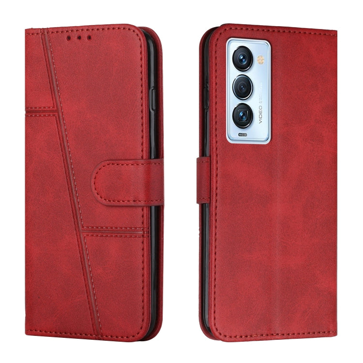 Stitching Calf Texture Buckle Leather Phone Case, For Tecno Camon 17P, For Tecno Camon 17 Pro, For Tecno Camon 18 / 18P, For Tecno Camon 18 Premier, For Tecno Pop 5 LTE, For Tecno Pova 2, For Tecno Pova Neo, For Tecno Spark 7 Pro