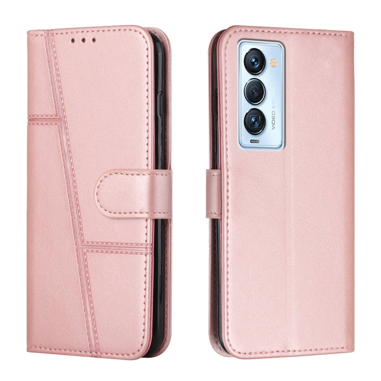 Stitching Calf Texture Buckle Leather Phone Case, For Tecno Camon 17P, For Tecno Camon 17 Pro, For Tecno Camon 18 / 18P, For Tecno Camon 18 Premier, For Tecno Pop 5 LTE, For Tecno Pova 2, For Tecno Pova Neo, For Tecno Spark 7 Pro