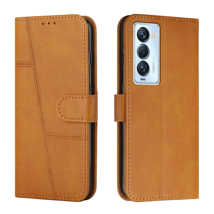 Stitching Calf Texture Buckle Leather Phone Case, For Tecno Camon 17P, For Tecno Camon 17 Pro, For Tecno Camon 18 / 18P, For Tecno Camon 18 Premier, For Tecno Pop 5 LTE, For Tecno Pova 2, For Tecno Pova Neo, For Tecno Spark 7 Pro