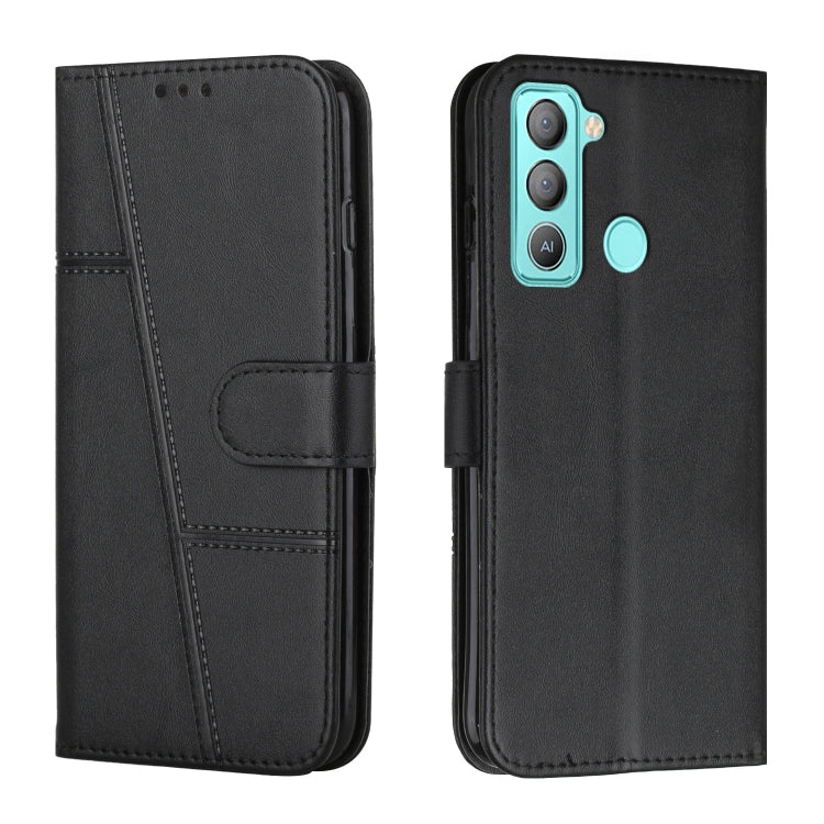 Stitching Calf Texture Buckle Leather Phone Case, For Tecno Camon 17P, For Tecno Camon 17 Pro, For Tecno Camon 18 / 18P, For Tecno Camon 18 Premier, For Tecno Pop 5 LTE, For Tecno Pova 2, For Tecno Pova Neo, For Tecno Spark 7 Pro