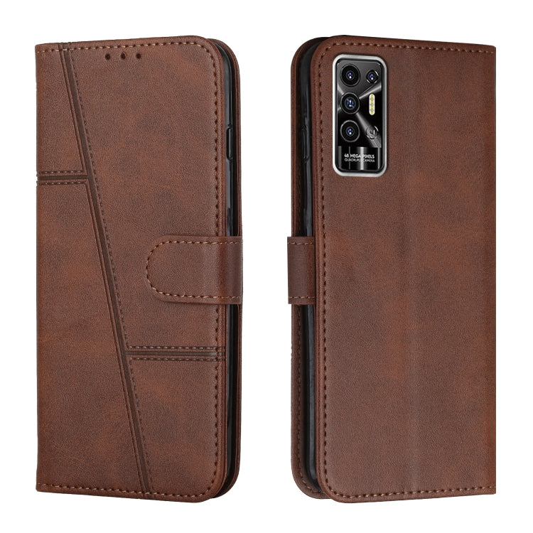 Stitching Calf Texture Buckle Leather Phone Case, For Tecno Camon 17P, For Tecno Camon 17 Pro, For Tecno Camon 18 / 18P, For Tecno Camon 18 Premier, For Tecno Pop 5 LTE, For Tecno Pova 2, For Tecno Pova Neo, For Tecno Spark 7 Pro
