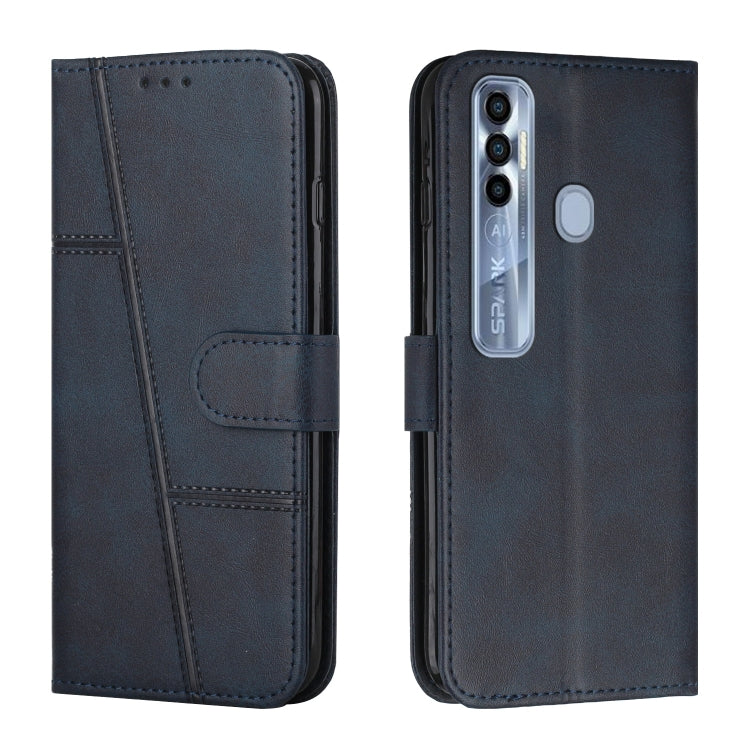 Stitching Calf Texture Buckle Leather Phone Case, For Tecno Camon 17P, For Tecno Camon 17 Pro, For Tecno Camon 18 / 18P, For Tecno Camon 18 Premier, For Tecno Pop 5 LTE, For Tecno Pova 2, For Tecno Pova Neo, For Tecno Spark 7 Pro