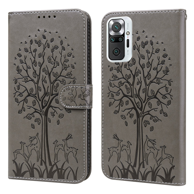 Tree & Deer Pattern Pressed Flip Leather Phone Case, For Xiaomi Redmi Note 10 Pro / Note 10 Pro Max, For Xiaomi Redmi Note 11 4G, For Xiaomi Redmi Note 11 Pro 4G / 5G, For Xiaomi Redmi Note 9 Pro / Note 9 Pro Max, For Xiaomi Redmi 9A                   ...