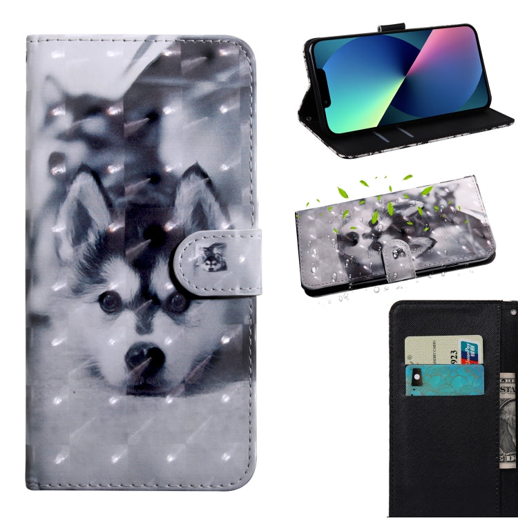 3D Painting Pattern Coloured Drawing Leather Phone Case, For iPhone 13 Pro Max, For iPhone 13 Pro, For iPhone 13, For iPhone 13 mini