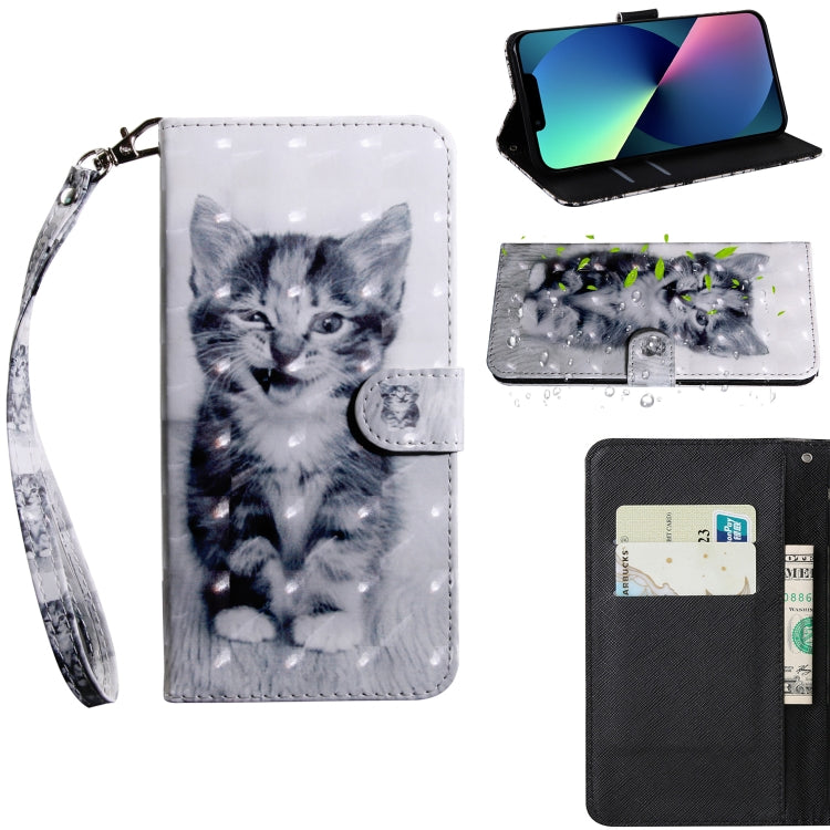 3D Painting Pattern Coloured Drawing Leather Phone Case, For iPhone 13 Pro Max, For iPhone 13 Pro, For iPhone 13, For iPhone 13 mini