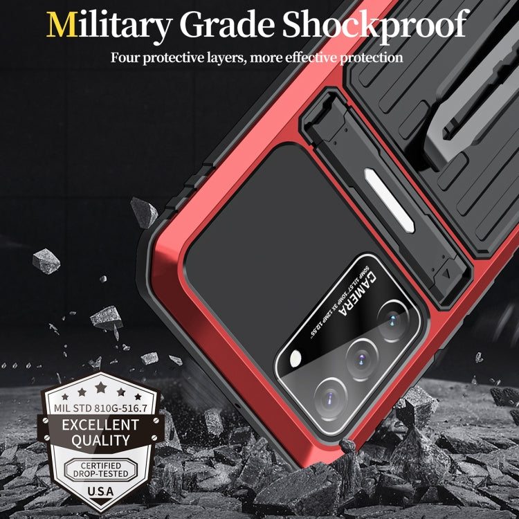 Triple-proof Armor Phone Case with Holder, For Samsung Galaxy S22+ 5G, For Samsung Galaxy S22 5G