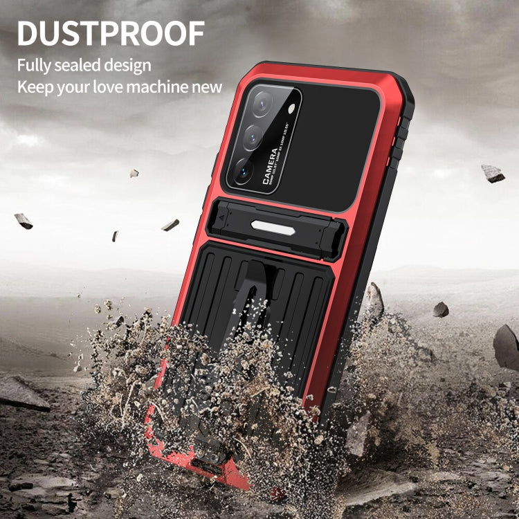Triple-proof Armor Phone Case with Holder, For Samsung Galaxy S22+ 5G, For Samsung Galaxy S22 5G