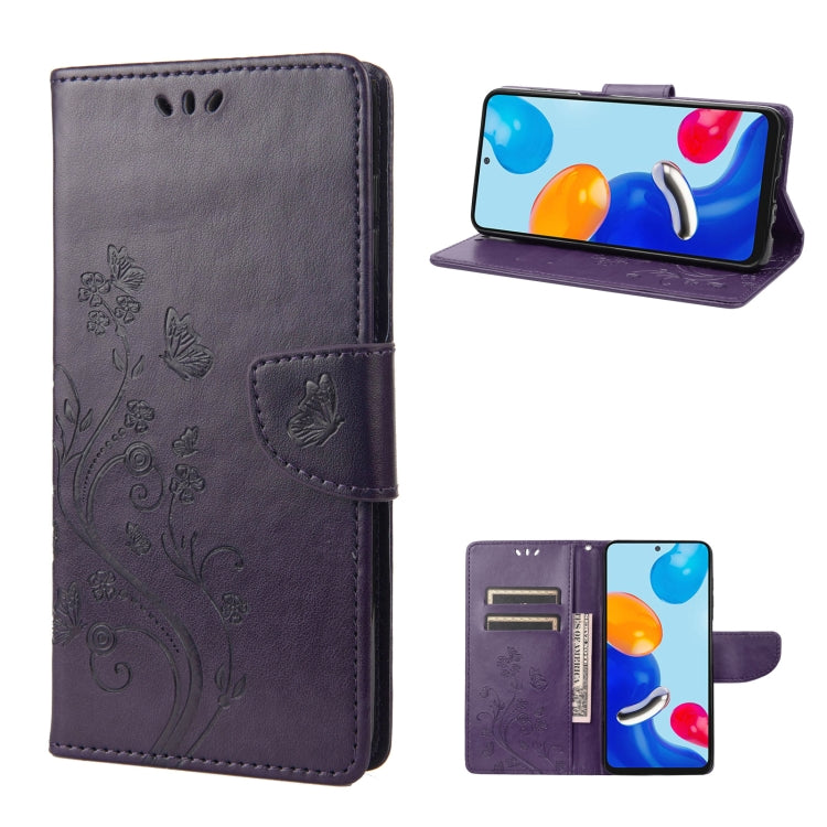 Embossed Butterfly Pattern Flip Leather Phone Case, For Xiaomi Redmi Note 11 4G / Note 11S, For Xiaomi Poco X4 Pro 5G