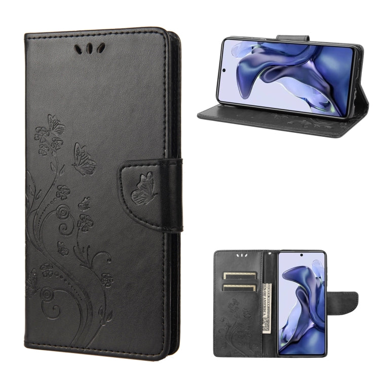 Embossed Butterfly Pattern Flip Leather Phone Case, For Xiaomi Redmi Note 11 4G / Note 11S, For Xiaomi Poco X4 Pro 5G