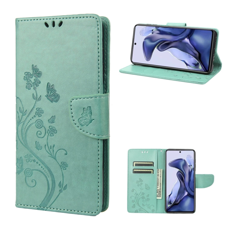 Embossed Butterfly Pattern Flip Leather Phone Case, For Xiaomi Redmi Note 11 4G / Note 11S, For Xiaomi Poco X4 Pro 5G