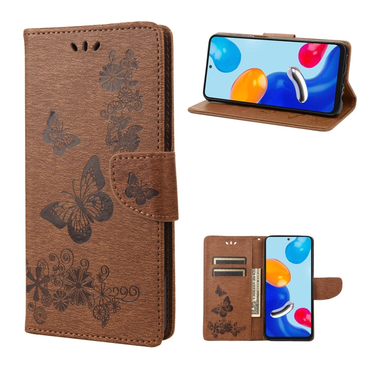 Butterfly Embossed Horizontal Flip Leather Phone Case, For Xiaomi Redmi Note 11 4G / Note 11S, For Xiaomi Poco X4 Pro 5G